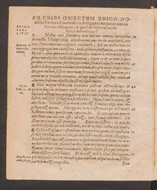 An Cuius Obiectum Unico Nomine forma ve intrinseca ...?