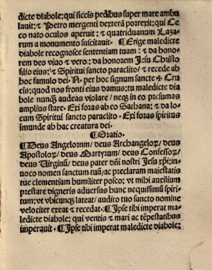 Coniuratio malignorum spirituum in corporibus hominum existentium prout fit in sancto Petro