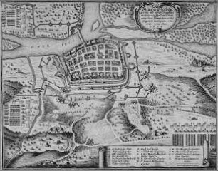 Grundriß der Belägerung und Statt Franckfurt wie solche von Banner den 13 May belagert und den volgenden 23 dito erobert worden Anno 1634