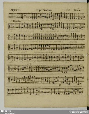XXXI. Canzon