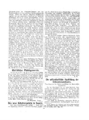 Die wissenschaftliche Ausbildung der Lehramtskandidaten