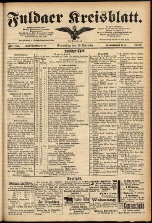 Zweite Ausgabe vom Donnerstag, den 13. November 1902.