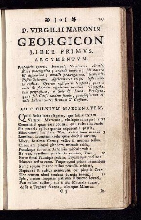 P. Virgilii Maronis Georgicon Liber Primus