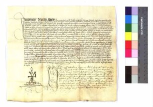 Notariatsinstrument des Ulrich Layman: "Resignatio vicarii Anton. Schick". (Altrep. S. 19)