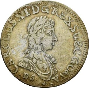 Eindritteltaler des Königs Karl XI. von Schweden für Schwedisch-Pommern, 1674