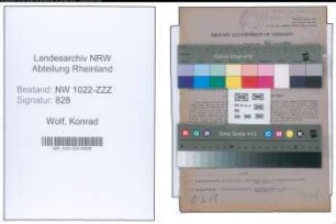 Entnazifizierung Konrad Wolf , geb. 08.05.1896 (Haendler)