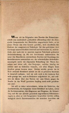 Medicinisch-polizeiliche-Abhandlung über die chronische Lungenseuche des Rindviehes : (Inaug. Diss.)