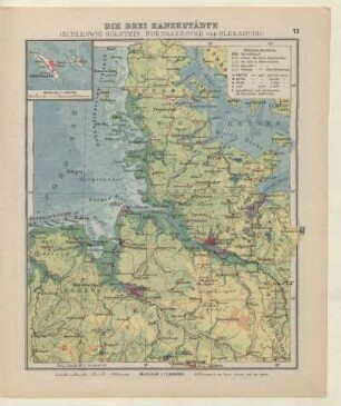 Die drei Hansestädte (Schleswig-Holstein, Nordhannover und Oldenburg), Helgoland