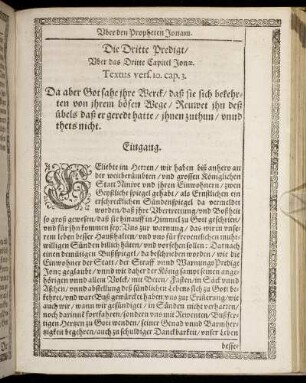 Die Dritte Predigt. Textus vers. 10. cap. 3