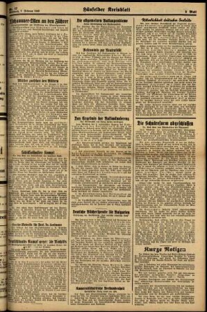 Zweite Ausgabe vom Mittwoch, den 07. Februar 1940.