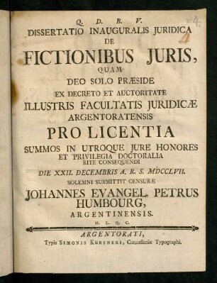 1-24, Dissertatio Inauguralis Juridica