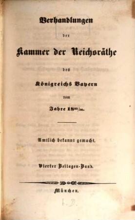 Verhandlungen der Kammer der Reichsräthe des Königreiches Bayern. Protokoll-Band. [93] = 1855/56,Beil.4