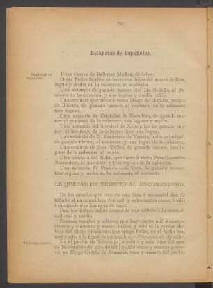 Estancias de Españoles.
