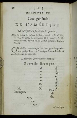 Chapitre VII. Idée générale de l'Amérique.