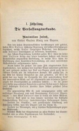 Die Verfassungsgesetze des Kgr. Bayern