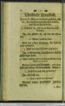 Christliche Fragstücke