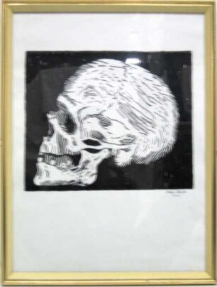 Zeichnung "Totenschädel" (Oskar Stark)