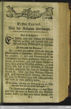 Erstes Capitel. Von der Religion überhaupt