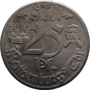 Münze / Notgeld, 25 Pfennig, 1921