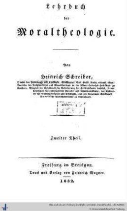2,1: Lehrbuch der Moraltheologie