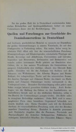 Quellen und Forschungen zur Geschichte des Dominikanerordens in Deutschland.