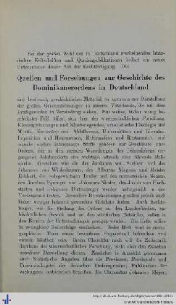 Quellen und Forschungen zur Geschichte des Dominikanerordens in Deutschland.