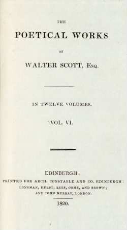Vol. 6: The poetical works of Walter Scott, Esq.