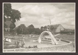 Freibad Werrestraße heute Georg-Weerth-Straße. Detmold. Georg-Weerth-Straße. Papierabzug