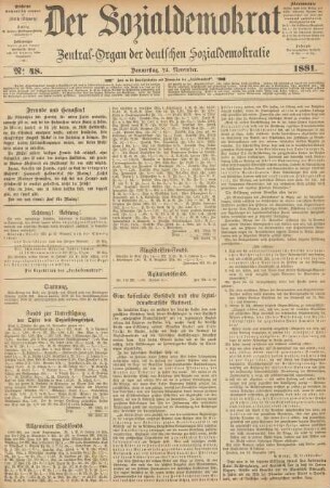 No 48. Donnerstag, 24. November. 1881.