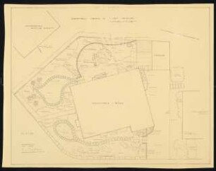 Garten Dr. Kurt Mehne, Schwenningen: Lageplan mit Pflanzplan 1:50