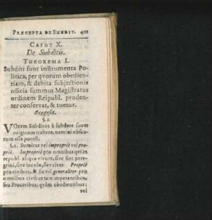 Caput X. De Subditis.
