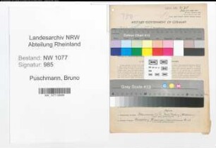 Entnazifizierung Bruno Puschmann , geb. 20.12.1885 (Polizist)