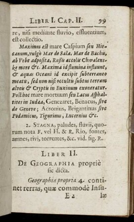 Liber II. De Geographia proprie sic dicta.