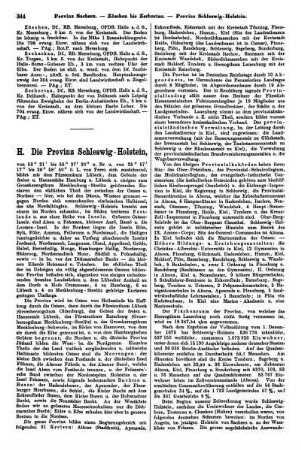 H. Die Provinz Schleswig-Holstein