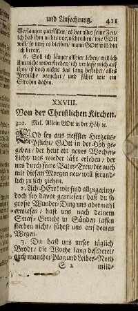 XXVIII. Von der Christlichen Kirchen. - XXIX. In Kriegszeiten und um Friede.