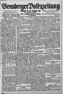 Bensberger Volkszeitung. 1907-1929