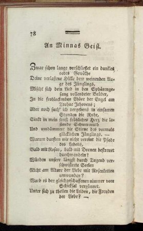 An Minnas Geist.