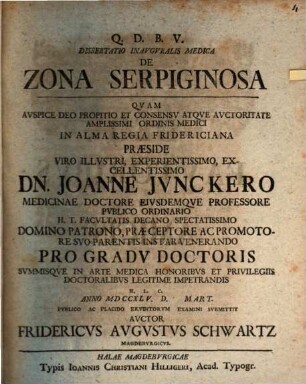 Diss. inaug. med. de zona serpiginosa