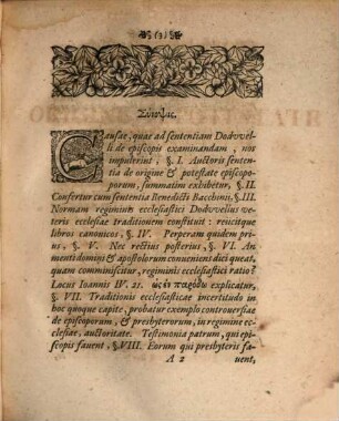 Io. Francisci Bvddei Theol. D. Et P.P. Exercitatio De Origine Et Potestate Episcoporvm Sententiam Singvlarem Viri Clarissimi Henrici Dodwelli Expendens