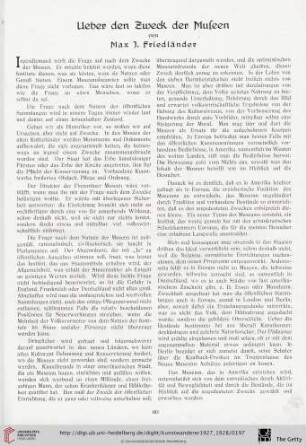 9/10: Ueber den Zweck der Museen