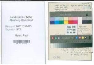 Entnazifizierung Paul Meier , geb. 18.09.1903 ()