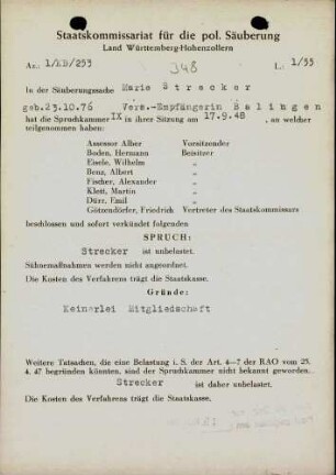 Strecker, Marie