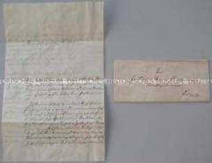 Brief von Oskar Degen an Anna Lindenberg - heißt sie in der Familie Degen willkommen; Meißen, 5. Febr. 1858