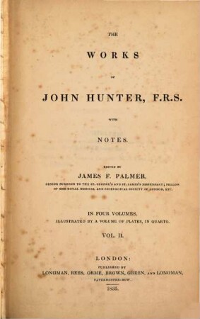 The Works of John Hunter : with notes. 2 (1835)