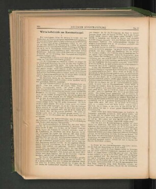 Wirtschaftsbriefe aus Konstantinopel.