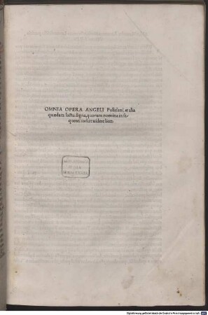 Opera : mit Widmungsbrief an Marinus Sanutus von Aldus Manutius
