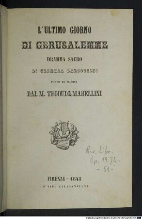 L' ultimo giorno di Gerusalemme