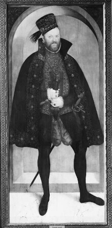 Kurfürst ("Vater") August von Sachsen : Lucas Cranach der Jüngere. Kurfürst ("Vater") August von Sachsen. Verwalter, Rüstkammer Dresden