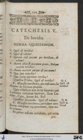 Catechesis V. De Invidia.