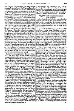 Psychologie als Unterrichtsfach